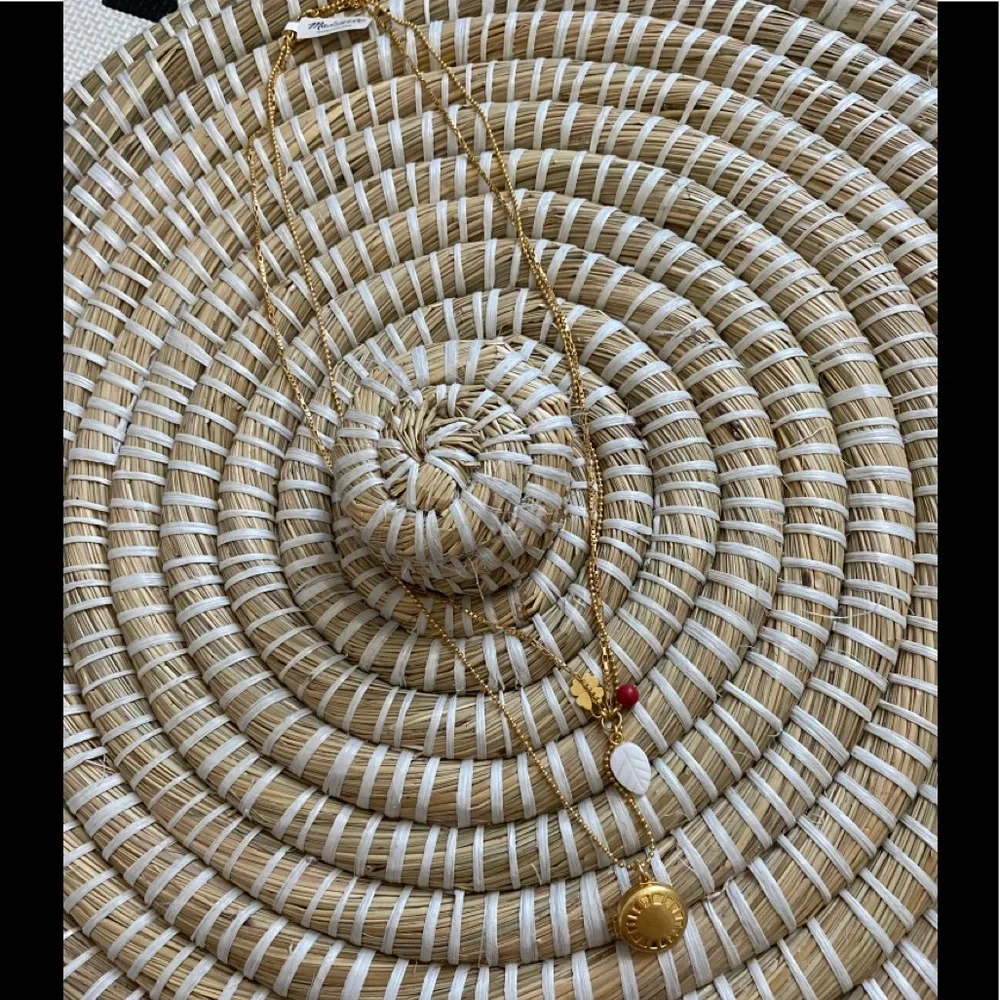 NEW Madewell Engraved Locket Set of 2 Necklace - Picture 5 of 6